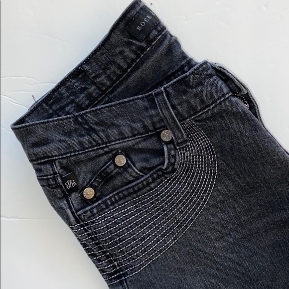 ROCK & REPUBLIC skinny jeans - Light black w/ studding, Unisrx - Picture 4 of 9